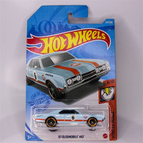 Jual Hot Wheels Muscle Mania 67 Oldsmobile 442 Gulf Shopee Indonesia
