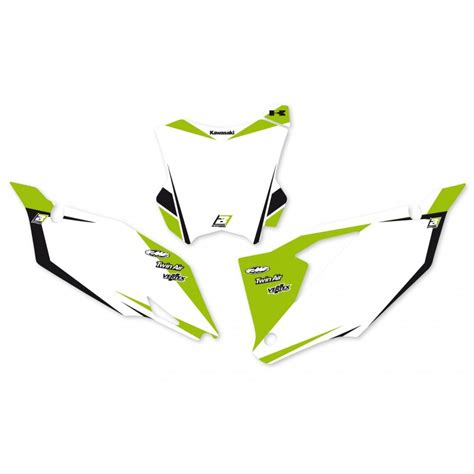 Kit De Adhesivos Porta Numero Con Grafica Blackbird Kawasaki Kxf 450