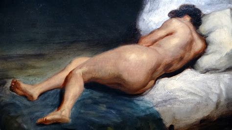 Woman Lying Naked Back View By Eugene Delacroix Oil Painting Reproduction Kosh MArt USA