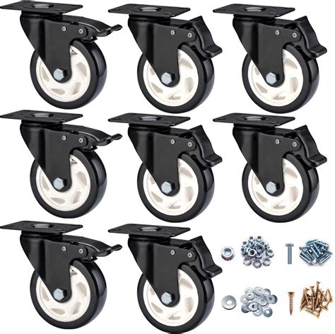 Amazon Caster Wheels 4 Inch Casters Set Of 8 Heavy Duty BOSGEOT