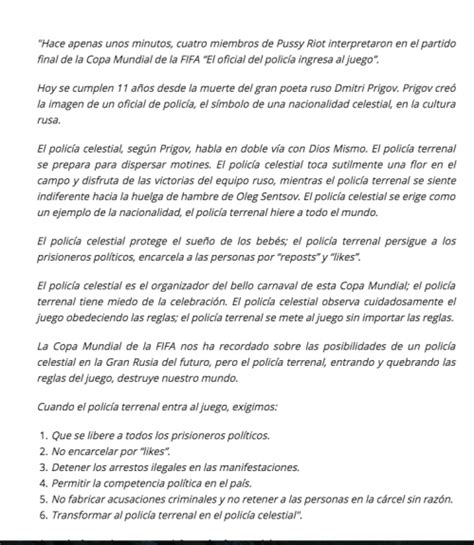 Las Pussy Riot explican su irrupción en la final del Mundial 2018