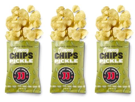 jimmy johns debuts  pickle flavored potato chips