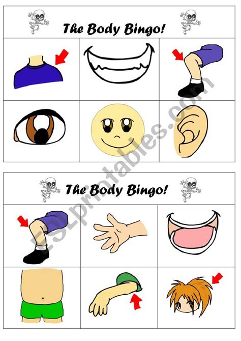 The Body Bingo Esl Worksheet By Cefreire