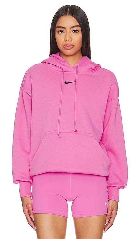 Nike Phoenix Hoodie In Playful Pink And Black Modesens