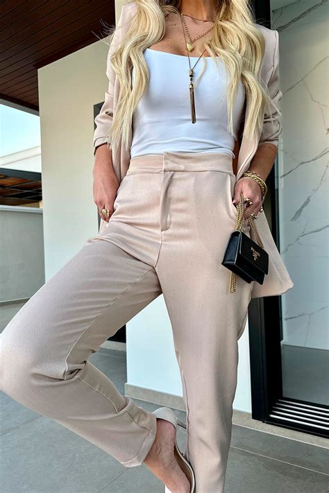 Cal A Alfaiataria Risca De Giz Nude A M Brand As Melhores Pe As Qualidade Voc S