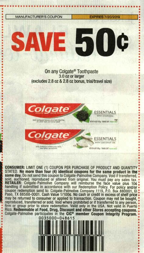 Colgate Toothpaste Coupons 2.00 Off