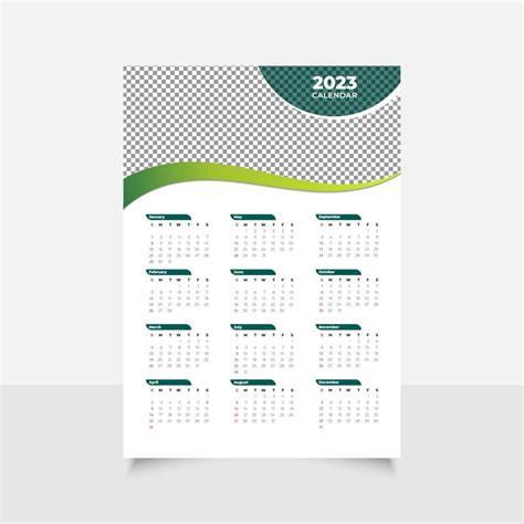 modèle de conception de calendrier simple 2023 13179011 Art vectoriel