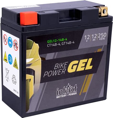 intAct GEL MOTORRADBATTERIE Batterie mit 30 Startleistung Für