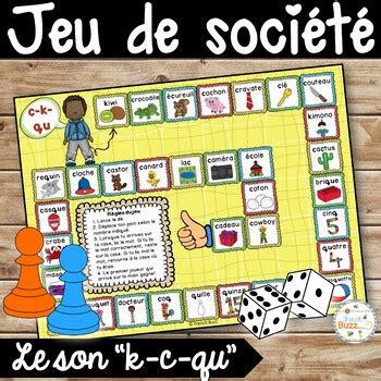 French Phonics Sounds Game Le Son Qu K C Jeu De Soci T By French