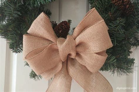 How To Make A Burlap Bow Diy Wreath Bow Burlap Ribbon Crafts Making