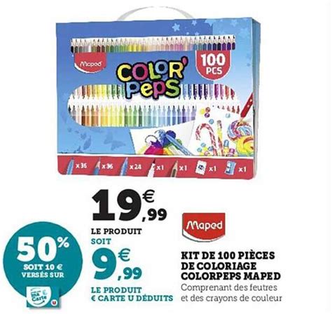 Offre Kit De Pi Ces De Coloriage Colorpeps Maped Chez Hyper U