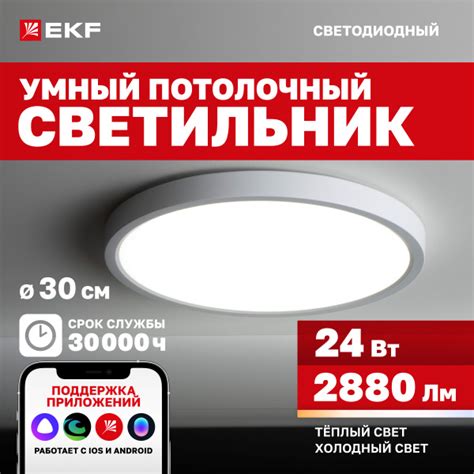Умный светильник, 24 Вт купить на OZON по низкой цене (1811348661)