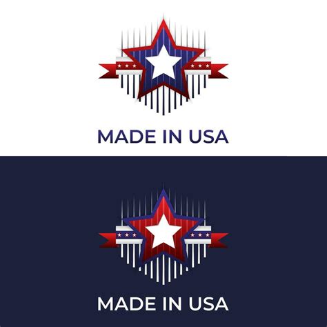 Monoline Shield American Flag Logo Design Vector Art At Vecteezy