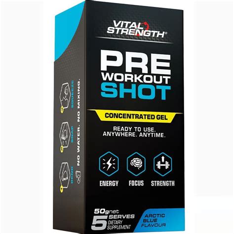 Buy VitalStrength Pre Workout Shot Arctic Blue 5 Pack Online at Chemist ...