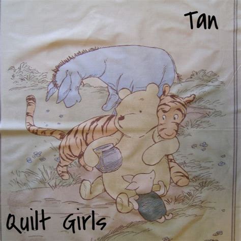 Classic Winnie The Pooh Quilt Fabric Panel To Sew Quilt Fabric