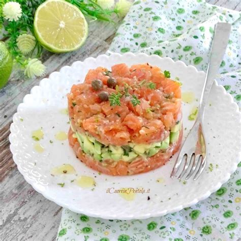 Tartare Di Salmone Marinato E Avocado Ricetta Il Cuore In Pentola