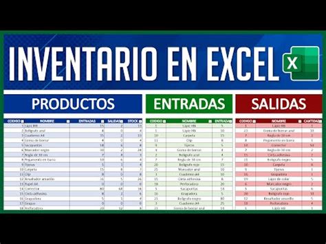 Como Hacer Un INVENTARIO AUTOMATIZADO De ENTRADAS Y SALIDAS En EXCEL