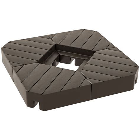 Outsunny Offset Umbrella Base Outdoor Umbrella Weights, 132 lb