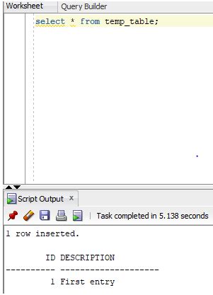 How To Create Temp Table In Sql Developer Elcho Table