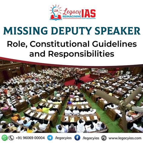 Missing Deputy Speaker: Role, Constitutional Guidelines and ...