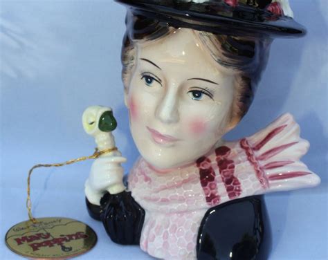 Enesco Mary Poppins Head Vase Planter Walt Disney With Original Tag