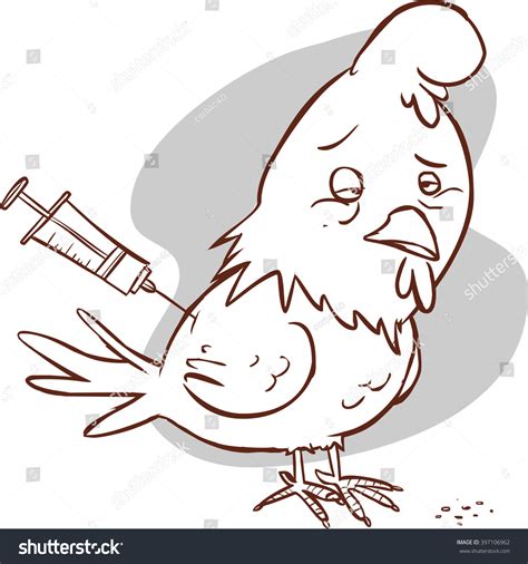 Hormones Unhealthy Chicken Stock Vector (Royalty Free) 397106962