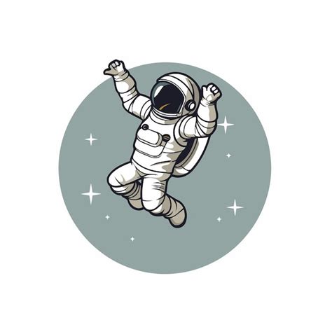 Astronauta en traje espacial ilustración vectorial sobre fondo blanco