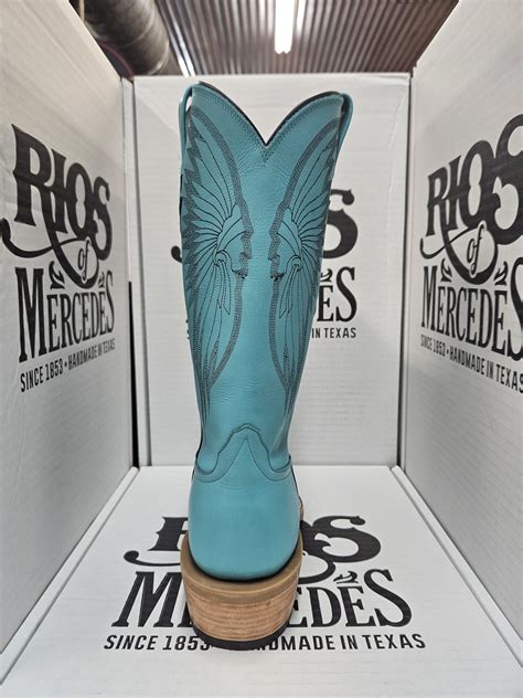 Rios of Mercedes Dolphin Blue Waxy Kansas 120678 - Little Joe's Boots