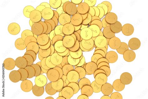 The texture of gold coins. Stock Illustration | Adobe Stock