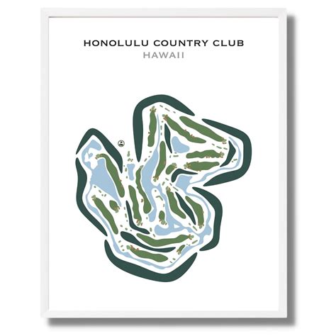 Buy the best printed golf course Honolulu Country Club, Hawaii - Golf
