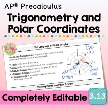 Trigonometry And Polar Coordinates Unit Ap Precalculus Tpt