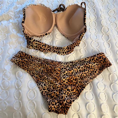 Victoria S Secret Leopard Print Bikini C Push Up Depop