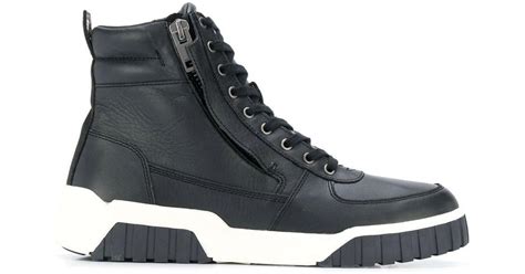 Diesel Black S Rua Mid Sneakers For Men Lyst