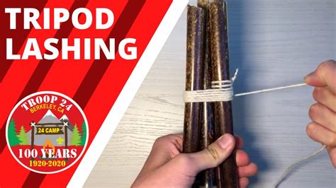 How To Tie A Tripod Lashing Step By Step Guide Youtube