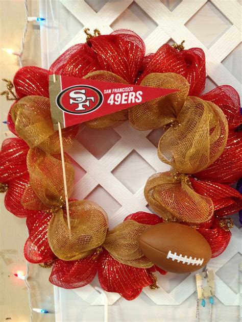 San Francisco 49ers Deco Mesh Wreath Mesh Wreath Diy Giants Wreath