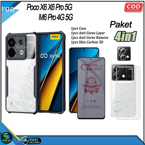 Jual Paket 4in1 Case Xiaomi Poco X6 X6 Pro 5g X5 X5 Pro X3 X3 Gt Soft