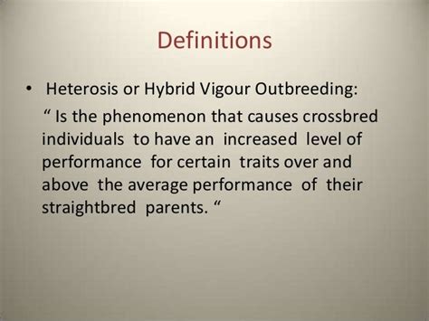 Heterosis