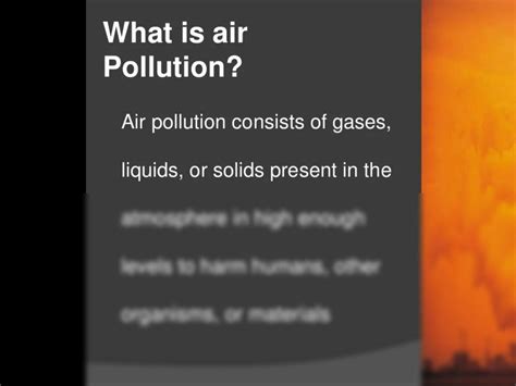 SOLUTION: Air pollution - Studypool