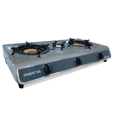 Mistral MGC9328 Stainless Steel 3 Burner Gas Cooker