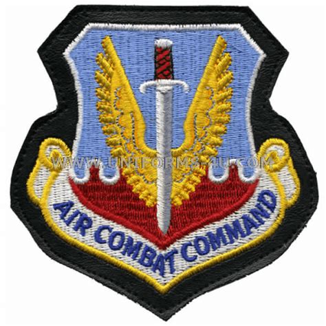 AIR FORCE PATCH AIR COMBAT COMMAND ON LEATHER