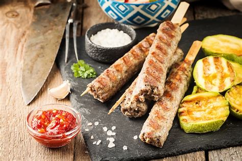 Premium Photo Traditional Homemade Grilled Turkish Adana Urfa Kebab