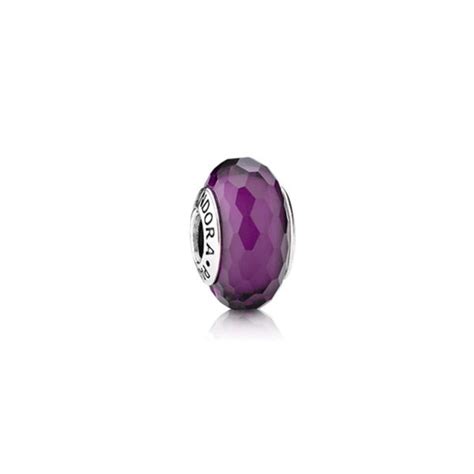 Dije O Charm Separador Glass Morado Trinkets Joyer A Plata