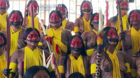 Watch Brazilian Indigenous Women March To Defend Their Rights And Territories Video Dailymotion