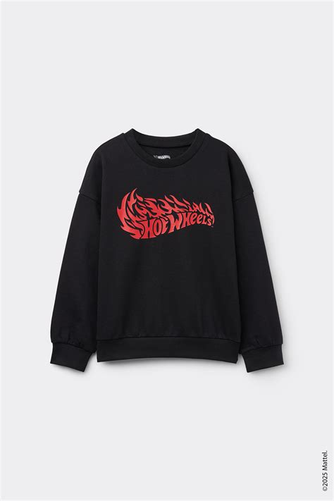 Sudadera Manga Larga Con Estampado Hot Wheels Para Ni O Sudaderas Tezenis