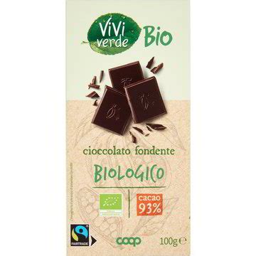 Tavoletta Cioccolato Extra Fondente Bio Cacao Coop Vivi Verde