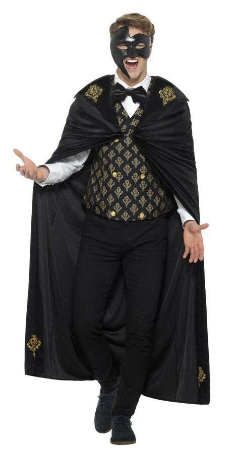 Details About Pair Of Womens And Mens Deluxe Masquerade Halloween