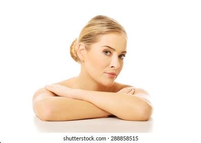 Close Portrait Nude Woman Folded Hands Stock Photo Shutterstock