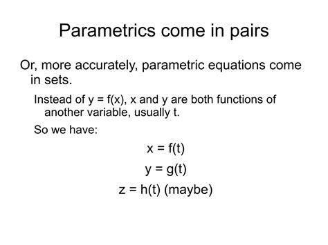 U1 Cn4 Parametric Functions PPT