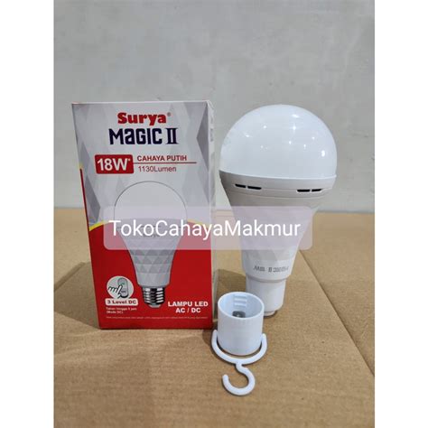 Jual Lampu Emergency LED Buld Surya Magic II 18w 18watt Cahaya Putih