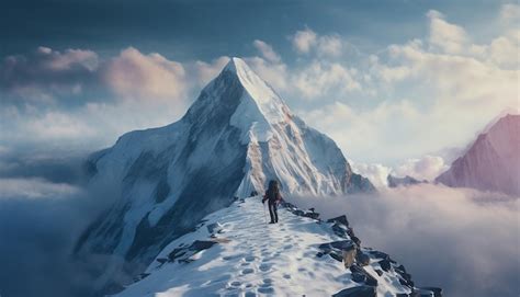 Premium Ai Image Mountaineering Professional Adventure Photoshoot